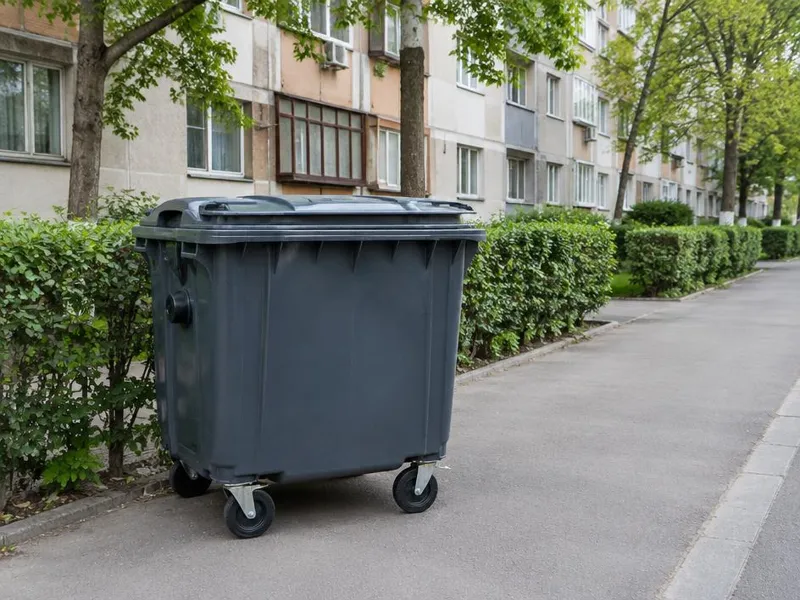 Imagine de exemplu: Pubelă sau container plin, neridicat, stricat sau lipsă, după
